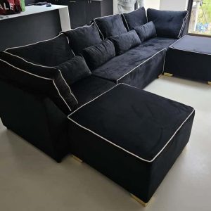 Boris Velvet U-Shape Sofa